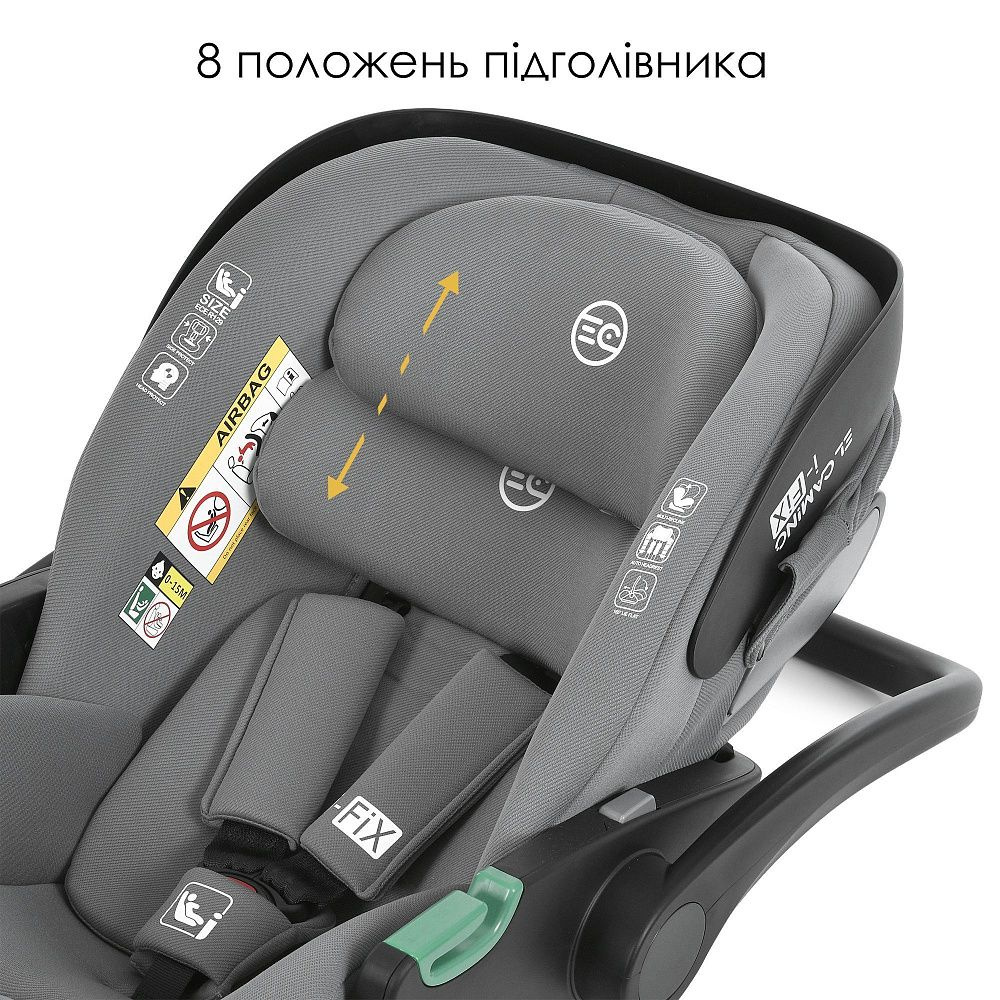 El Camino i-Fix ME 1110 - автокресло для новорожденного i-Size (автолюлька), раскладывается в лежачее положение (0 - 15 месяцев / 40 - 87 см) • Simply Gray El Camino i-Fix ME 1110 - автокресло для новорожденного i-Size (автолюлька), раскладывается в лежачее положение (0 - 15 месяцев / 40 - 87 см) • Simply Gray