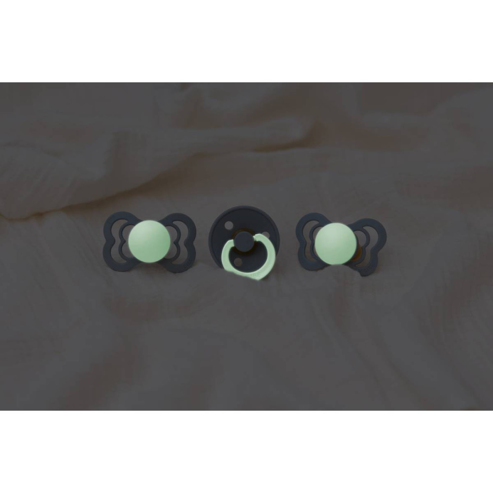 Пустушка BIBS Colour Latex Size 1 (0-6 м) Iron GLOW Пустушка BIBS Colour Latex Size 1 (0-6 м) Iron GLOW