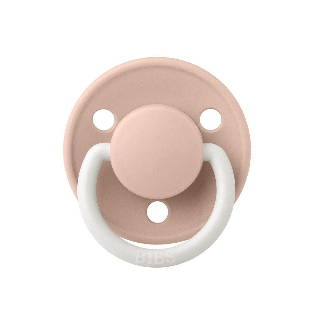 Пустушка BIBS De Lux Silicone Onesize (0-36 місяців) Blush GLOW