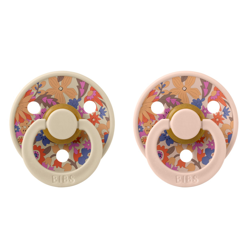 Пустушка BIBS Liberty Colour Latex Round Size 1 (0-6 м) June Blossom – Blush Mix 2шт