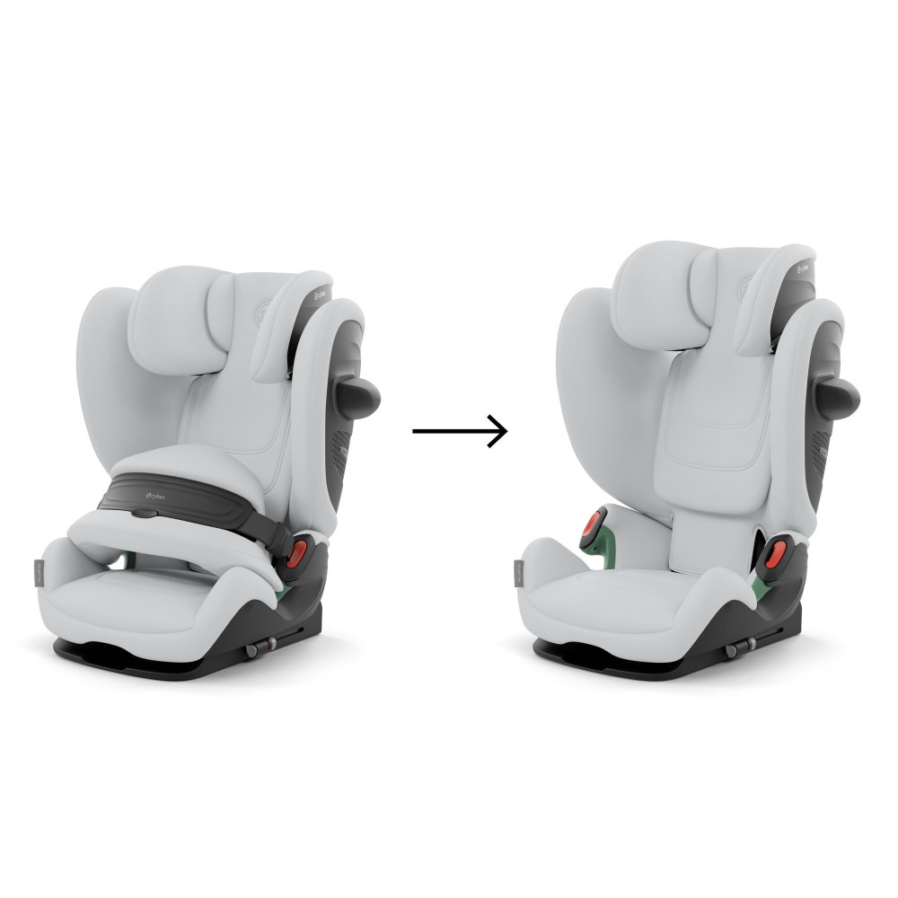Cybex Pallas G3 - автокрісло для дитини (від 15 місяців до 12 років / 76 - 150 см) зі столиком безпеки, встановлення за ходом руху, кріплення ISOFIX та Top Tether • Fog Grey Comfort