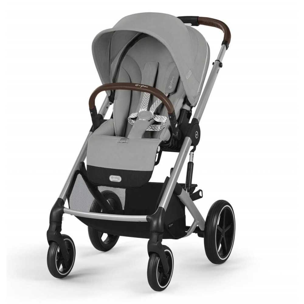 Cybex Balios S Lux 2025 - прогулочная коляска, всесезонная, с большими колесами, телескопическая регулировка ручки, большая корзина до 10 кг  • SLV Stone Grey