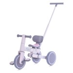El Camino Foldi ME 1202 - детский трехколесный велосипед-трансформер 3в1, с родительской ручкой, беговел (от 18 месяцев до 5 лет / до 30 кг) • Lavender