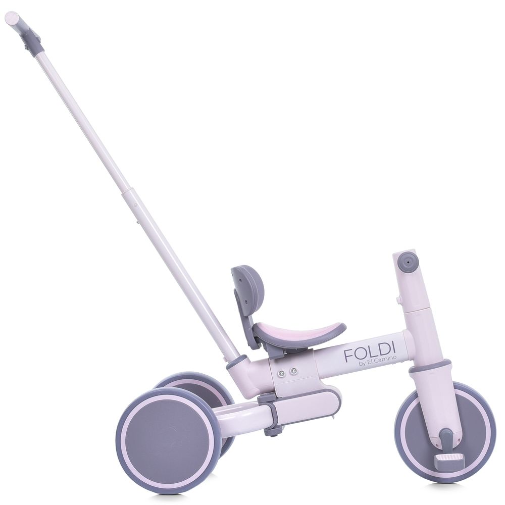 El Camino Foldi ME 1202 - дитячий триколісний велосипед-трансформер 3в1, з батьківською ручкою, біговел (від 18 місяців до 5 років / до 30 кг) • Lavender