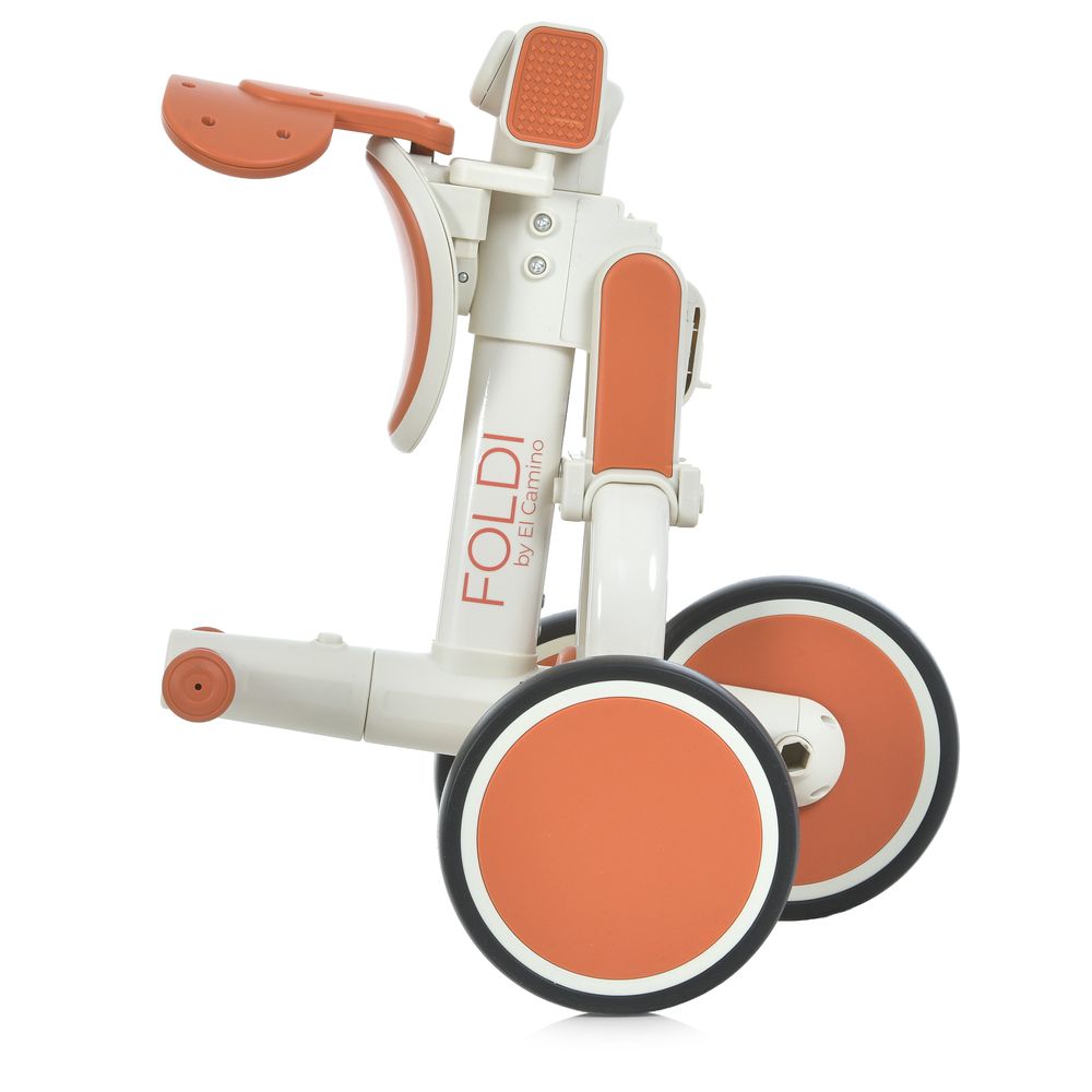 El Camino Foldi ME 1202 - детский трехколесный велосипед-трансформер 3в1, с родительской ручкой, беговел (от 18 месяцев до 5 лет / до 30 кг) • Сinnamon Beige