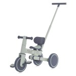 El Camino Foldi ME 1202 - детский трехколесный велосипед-трансформер 3в1, с родительской ручкой, беговел (от 18 месяцев до 5 лет / до 30 кг) • Slate Green