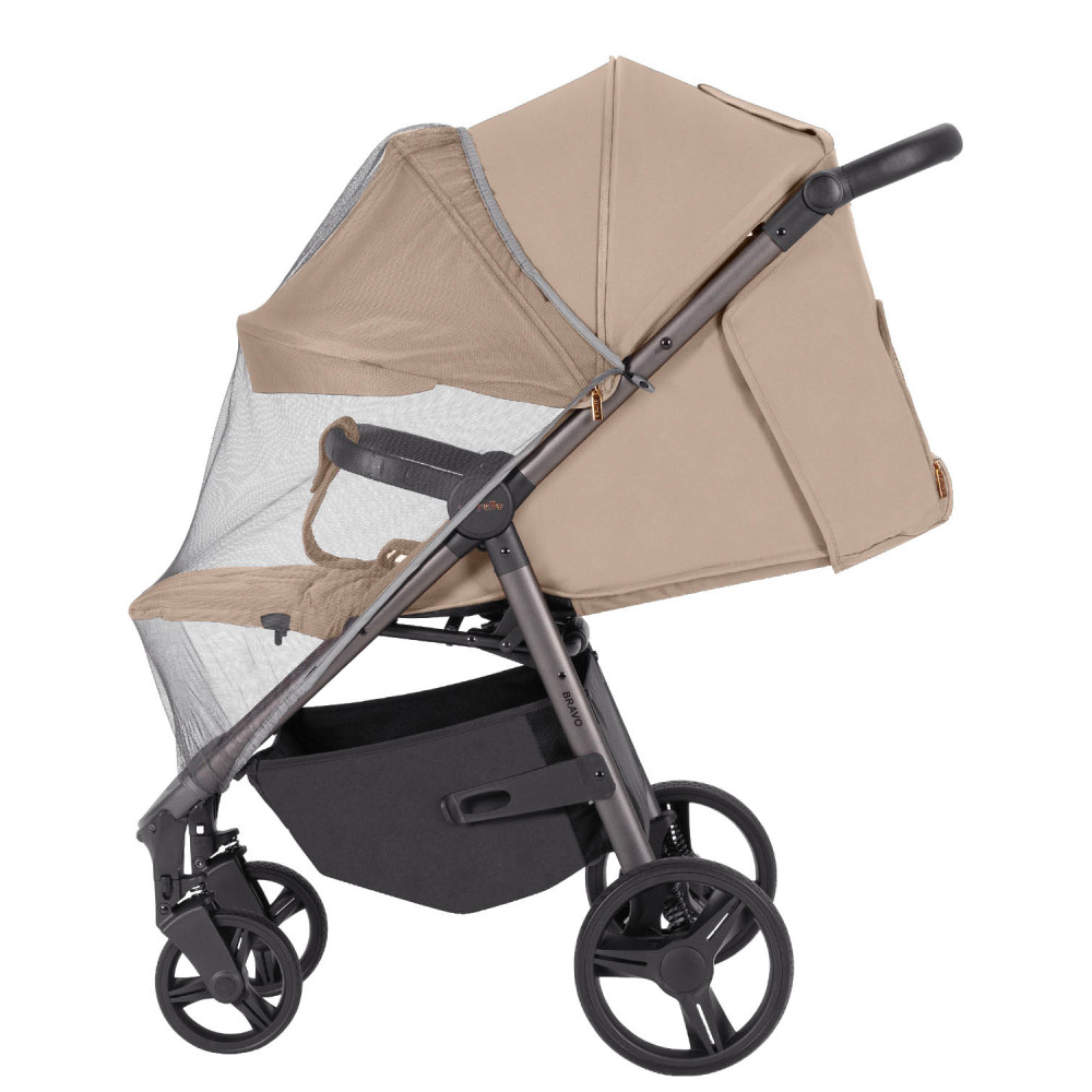 Carrello Bravo 2025 CRL-8512PU - всесезонная прогулочная коляска с большими резиновыми колесами, защита от сползания, ручка регулируется по высоте, удобно складывается • Apricot Beige Carrello Bravo 2025 CRL-8512PU - всесезонная прогулочная коляска с большими резиновыми колесами, защита от сползания, ручка регулируется по высоте, удобно складывается • Apricot Beige