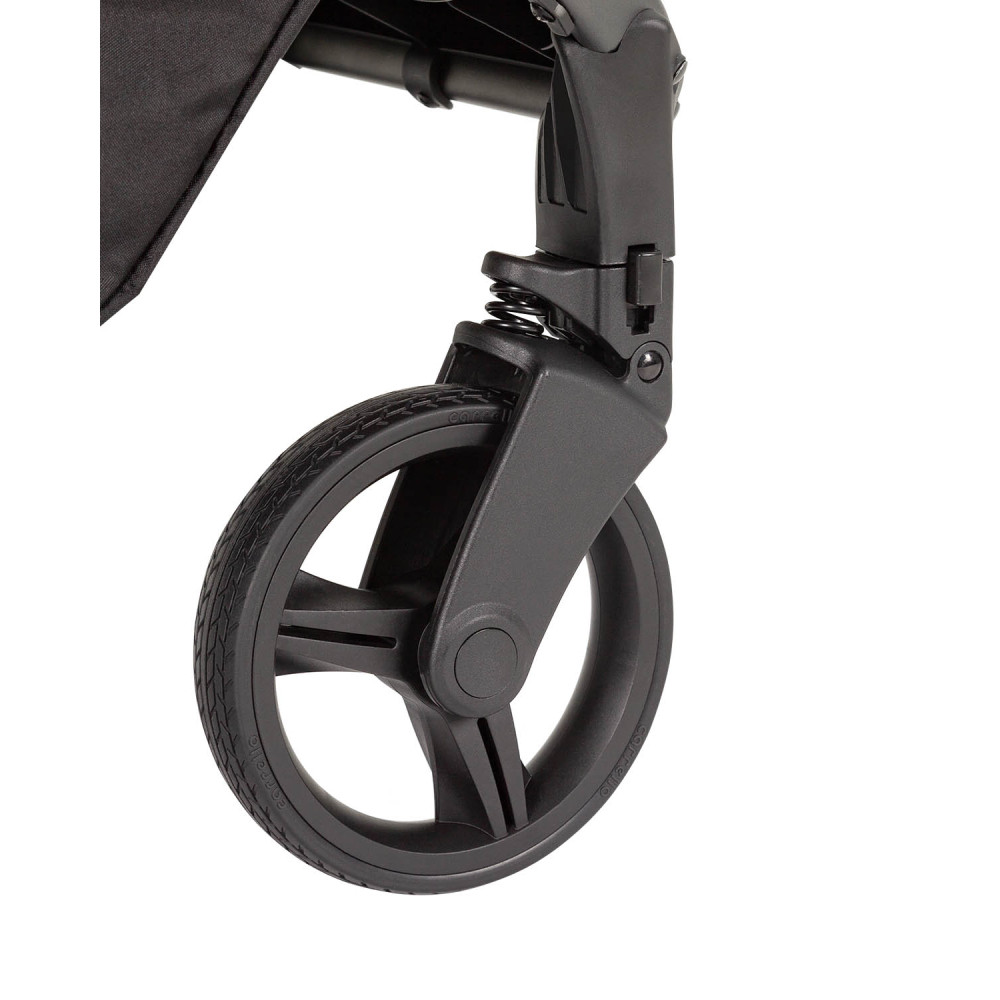 Carrello Bravo 2025 CRL-8512PU - прогулянкова коляска з великими гумовими колесами, всесезонний візок, захист від сповзання, ручка регулюється по висоті, зручна система складання • Mango Orange