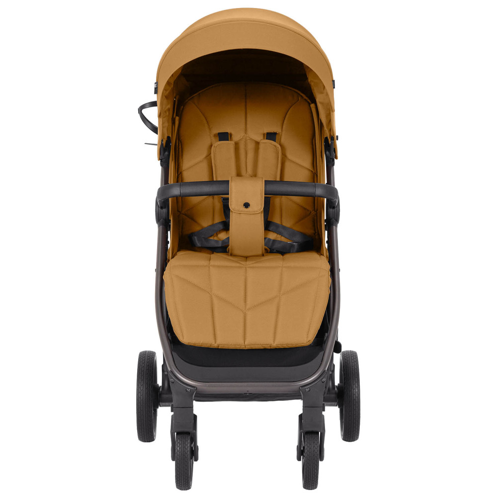 Carrello Bravo 2025 CRL-8512PU - прогулянкова коляска з великими гумовими колесами, всесезонний візок, захист від сповзання, ручка регулюється по висоті, зручна система складання • Mango Orange