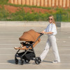 Carrello Bravo 2025 CRL-8512PU - прогулянкова коляска з великими гумовими колесами, всесезонний візок, захист від сповзання, ручка регулюється по висоті, зручна система складання • Mango Orange
