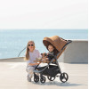 Carrello Bravo 2025 CRL-8512PU - прогулянкова коляска з великими гумовими колесами, всесезонний візок, захист від сповзання, ручка регулюється по висоті, зручна система складання • Mango Orange