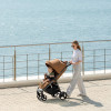 Carrello Bravo 2025 CRL-8512PU - прогулянкова коляска з великими гумовими колесами, всесезонний візок, захист від сповзання, ручка регулюється по висоті, зручна система складання • Mango Orange