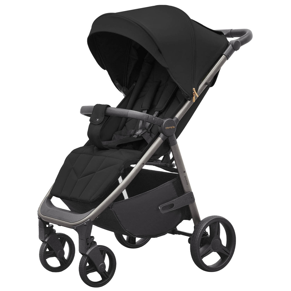 Carrello Bravo CRL-8512PU - прогулянкова коляска з великими гумовими колесами, всесезонний візок, захист від сповзання, ручка регулюється по висоті, зручна система складання • Grape Black