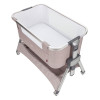 Carrello Aria CRL-16402 - дитяче приставне ліжечко 2в1 від народження (4 колеса, регулювання по висоті, великий кошик для речей) • Cream Beige