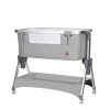 Carrello Aria CRL-16402 - приставная кроватка 2в1 с регулировкой высоты, колесами и корзиной • Silver Grey