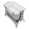 Carrello Aria CRL-16402 - детская приставная кроватка 2в1 от рождения (4 колеса, регулировка по высоте, большая корзина для вещей) • Silver Grey