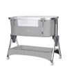 Carrello Aria CRL-16401 - приставная кроватка-манеж 3в1 с регулировкой высоты, колесами и корзиной • Silver Grey