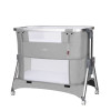 Carrello Aria CRL-16401 - приставная кроватка-манеж 3в1 с регулировкой высоты, колесами и корзиной • Silver Grey