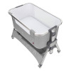 Carrello Aria CRL-16401 - дитяче приставне ліжечко-манеж 3в1 від народження (4 колеса, регулювання по висоті, великий кошик для речей) • Silver Grey