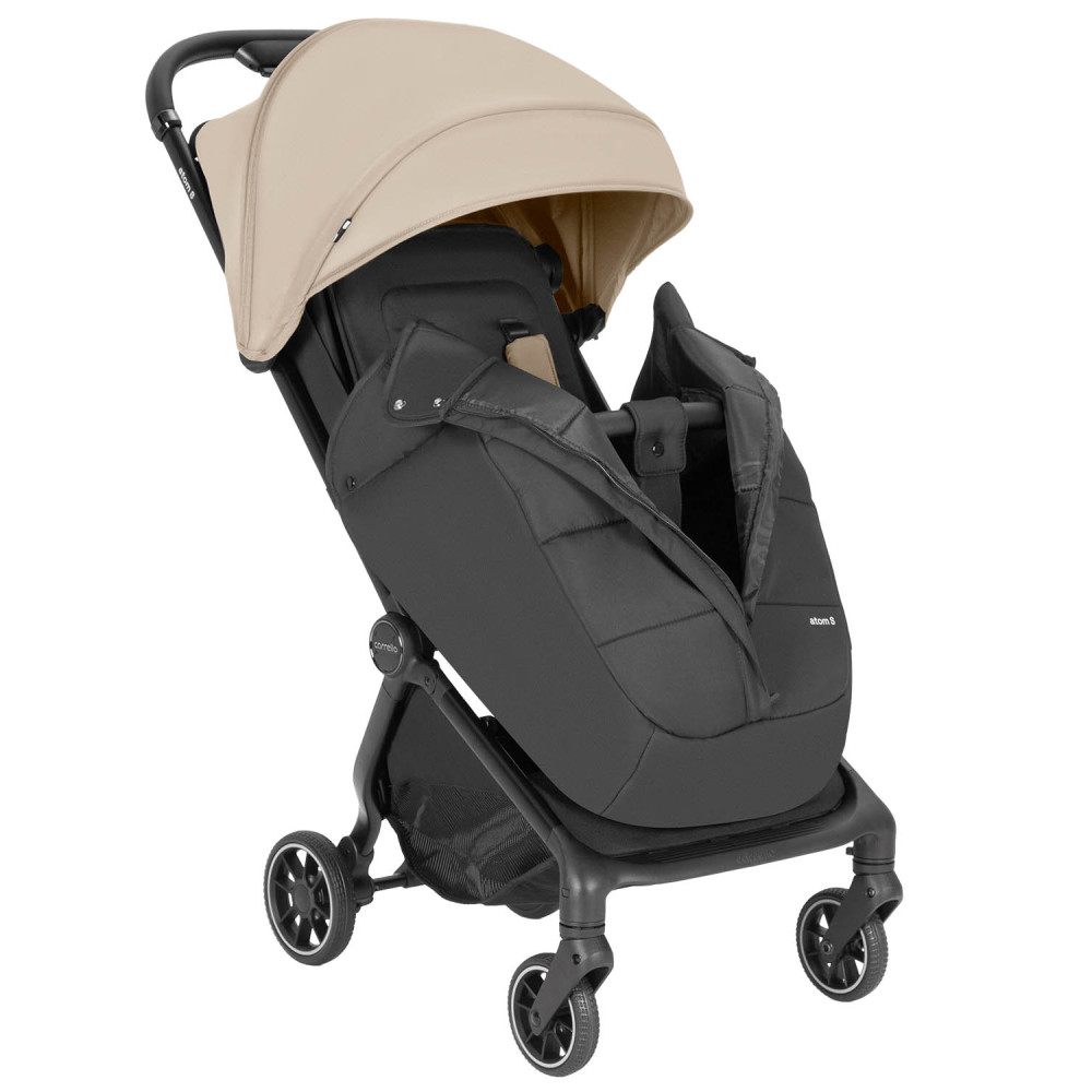 Carrello Atom S CRL-5526 - прогулочная коляска с автоматическим складыванием, для путешествий, компактная, рюкзак для транспортировки в комплекте • Ceramic Beige