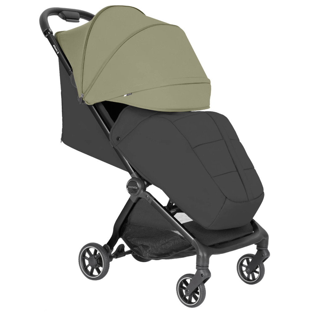 Carrello Atom S CRL-5526 - прогулянкова коляска з автоматичним складанням, компактний візок для подорожей, рюкзак для транспортування в комплекті • Antique Green Carrello Atom S CRL-5526 - прогулянкова коляска з автоматичним складанням, компактний візок для подорожей, рюкзак для транспортування в комплекті • Antique Green