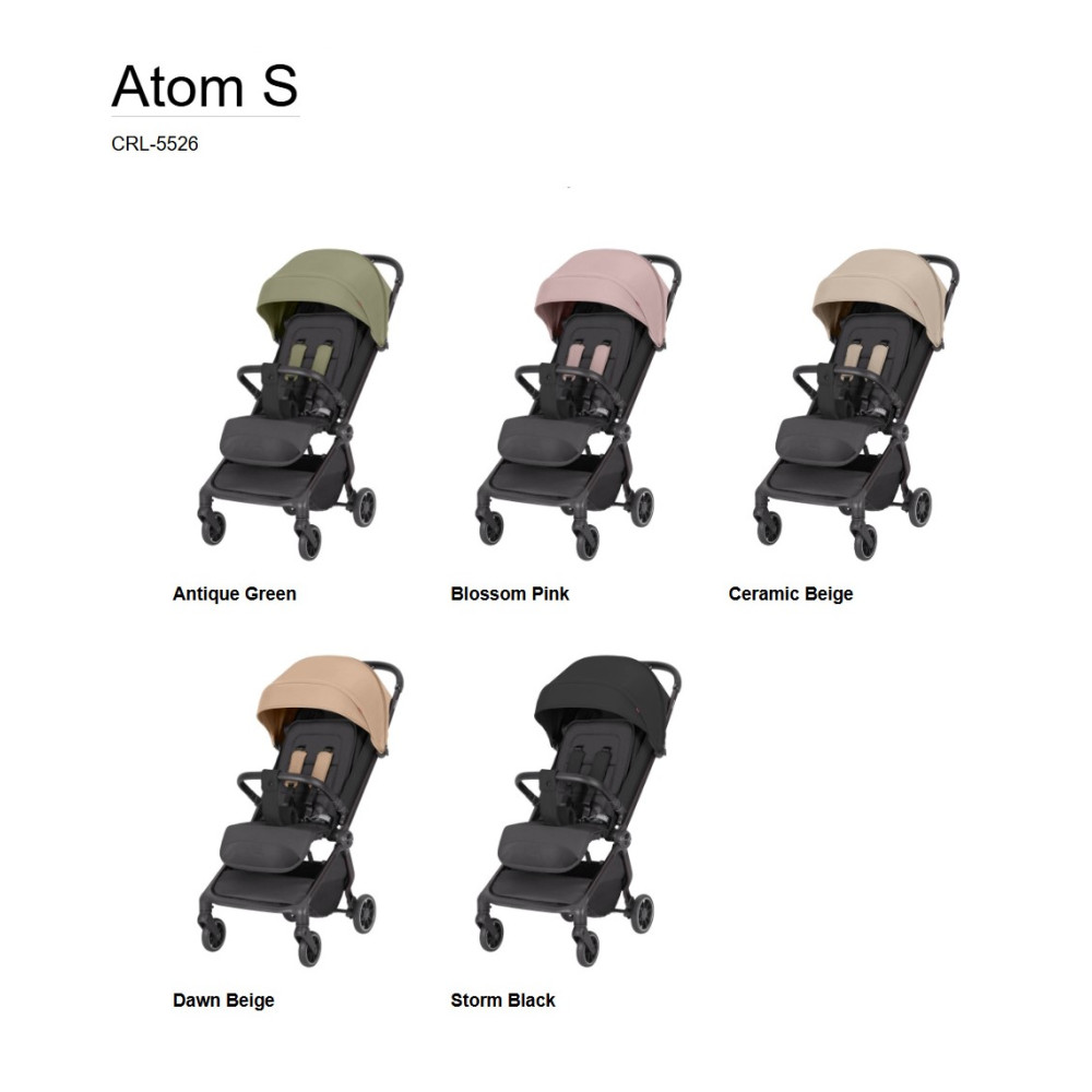 Carrello Atom S CRL-5526 - прогулянкова коляска з автоматичним складанням, компактний візок для подорожей, рюкзак для транспортування в комплекті • Antique Green Carrello Atom S CRL-5526 - прогулянкова коляска з автоматичним складанням, компактний візок для подорожей, рюкзак для транспортування в комплекті • Antique Green