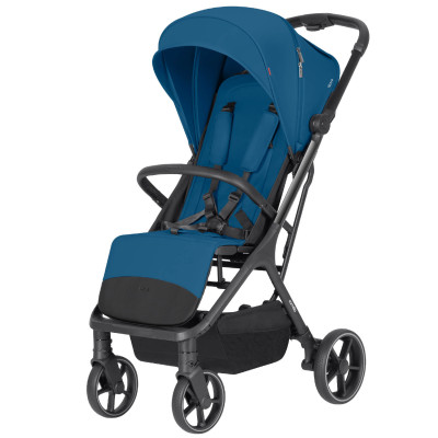 Carrello Nova Plus 2025 CRL-5524 - прогулянкова коляска з автоматичним складанням, компактний візок (збільшені колеса, чохол на ніжки з блискавкою) • Fleet Blue
