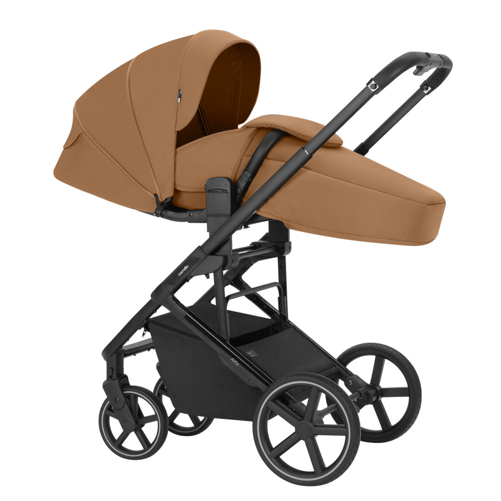 Carrello Alfa CRL-6522 - легкая детская коляска 2в1 с регулировкой высоты люльки и прогулочного сиденья (телескопическая ручка) • Honey Beige