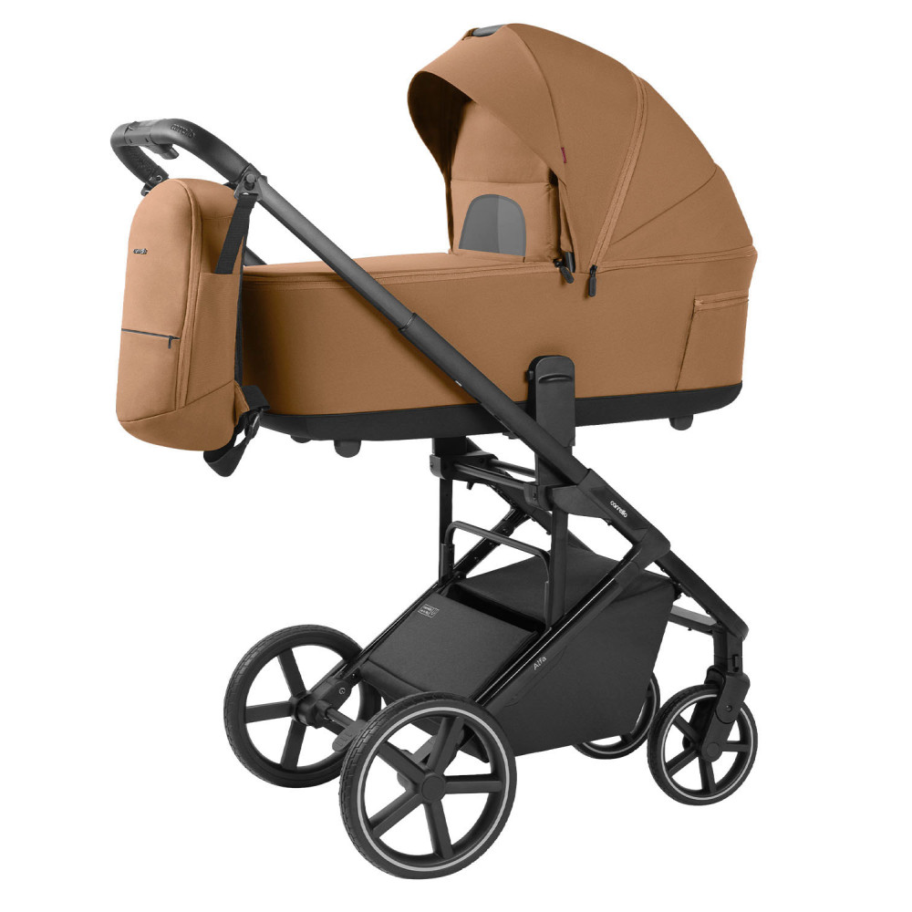 Carrello Alfa CRL-6522 - легкая детская коляска 2в1 с регулировкой высоты люльки и прогулочного сиденья (телескопическая ручка) • Honey Beige