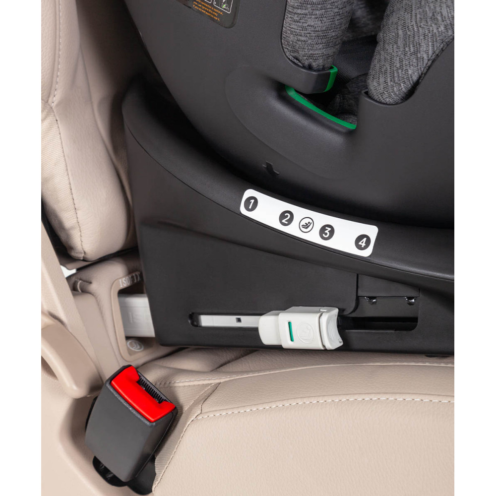 Carrello Meteorit+ CRL-17515 - детское автокресло i-Size (0 – 12 лет / 40 – 150 см) с функцией поворота 360 по ходу и против направления движения, боковая защита, крепление Isofix • Carbon Grey