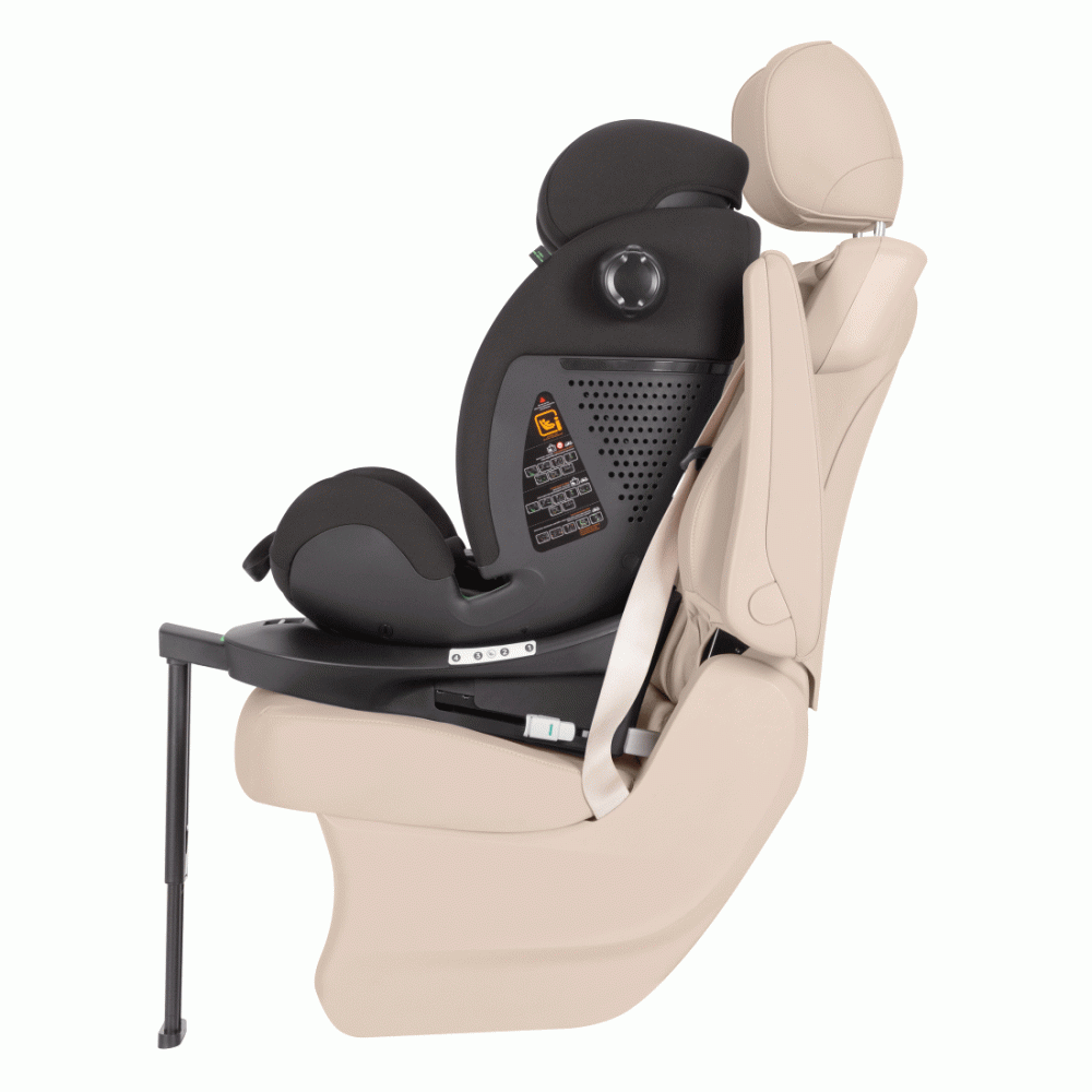 Carrello Meteorit+ CRL-17515 - детское автокресло i-Size (0 – 12 лет / 40 – 150 см) с функцией поворота 360 по ходу и против направления движения, боковая защита, крепление Isofix • Carbon Grey