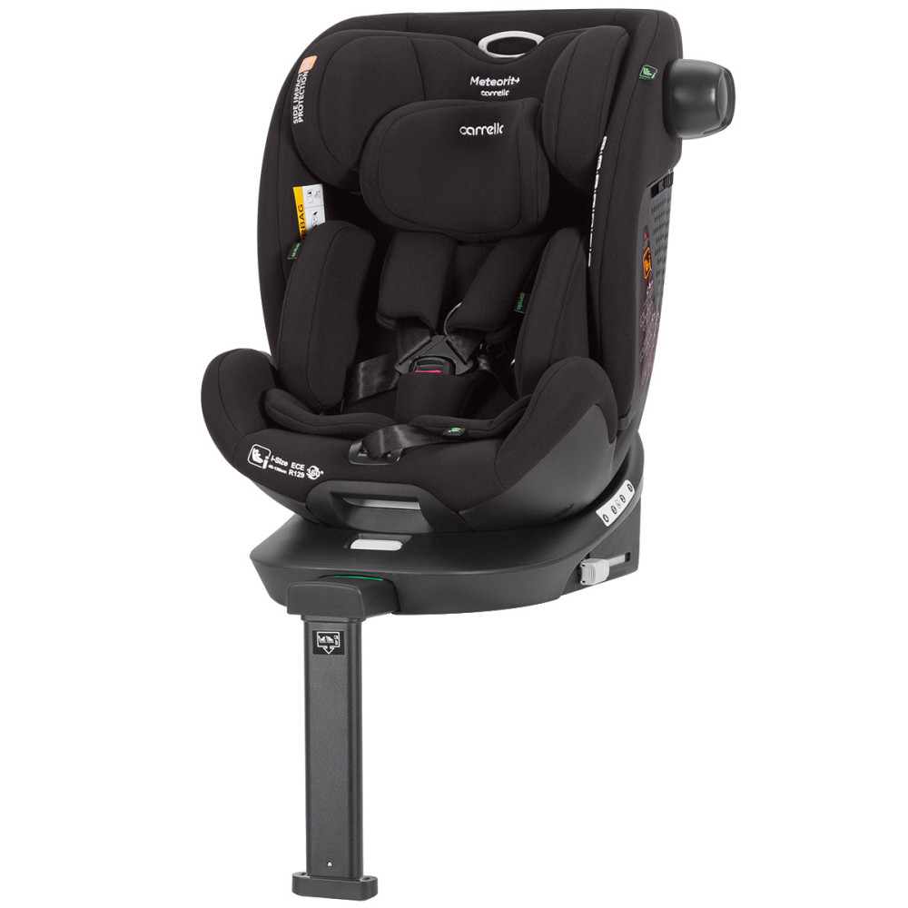 Carrello Meteorit+ CRL-17515 - детское автокресло i-Size (0 – 12 лет / 40 – 150 см) с функцией поворота 360 по ходу и против направления движения, боковая защита, крепление Isofix • Carbon Grey