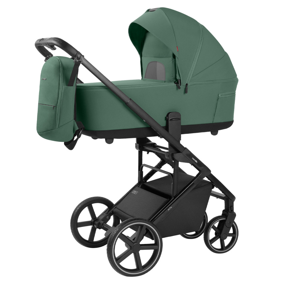 Carrello Alfa CRL-6522 - легкая детская коляска 2в1 с регулировкой высоты люльки и прогулочного сиденья (телескопическая ручка) • Meadow Green