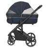 Carrello Alfa CRL-6522 - легкая детская коляска 2в1 с регулировкой высоты люльки и прогулочного сиденья (телескопическая ручка) • Denim Blue