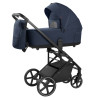 Carrello Alfa CRL-6522 - легкая детская коляска 2в1 с регулировкой высоты люльки и прогулочного сиденья (телескопическая ручка) • Denim Blue