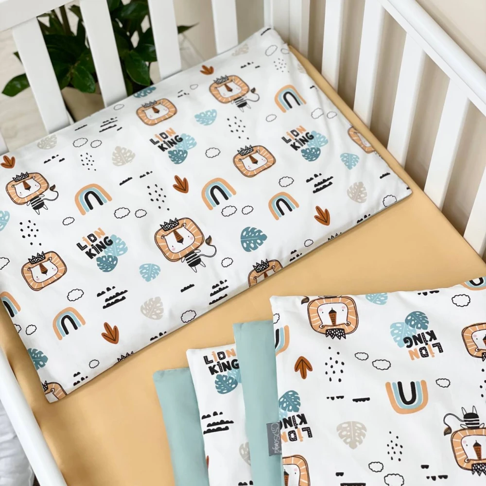 Змінна постіль Маленька Соня Baby Dream Леви з веселками Mint