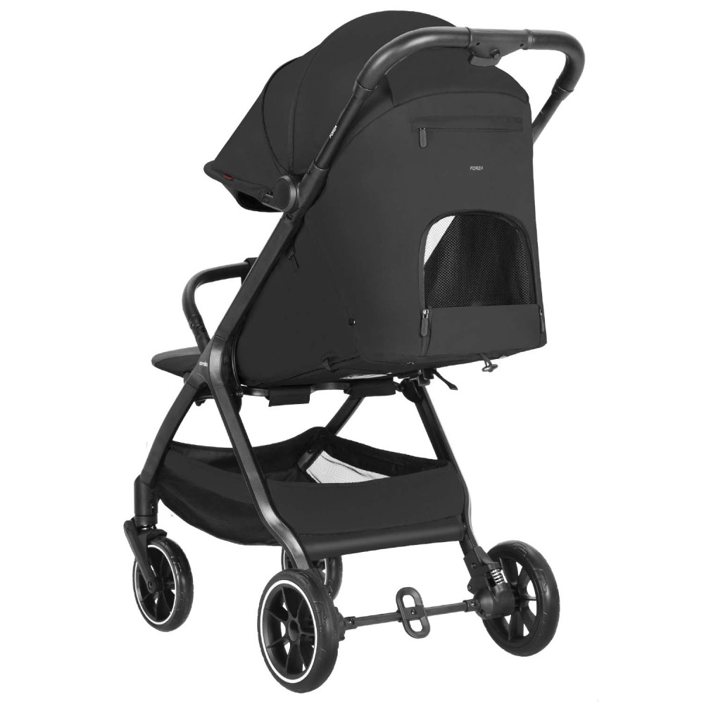 Carrello Forza CRL-5535 - легка прогулянкова коляска з автоматичним складанням, стильний міський візок • Espresso Black