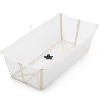 Stokke Flexi Bath XL - складана ванночка з термочутливою пробкою для дітей до 6 років • Sandy Beige