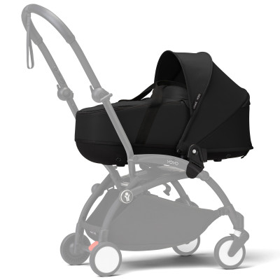 Stokke YOYO Newborn Shell - легкая люлька для новорожденных, разбирается на две части • Black