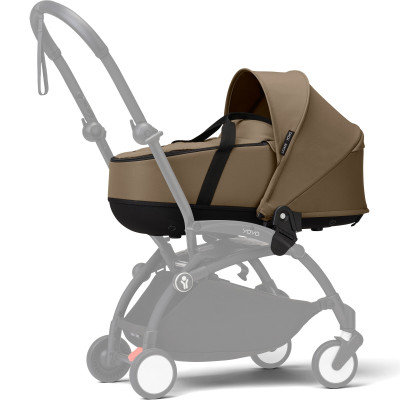 Stokke YOYO Newborn Shell - легкая люлька для новорожденных, разбирается на две части • Toffee