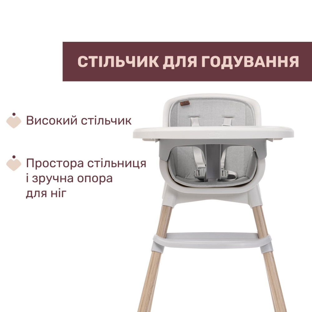 Стільчик для годування 3 в 1 Chicco Polly Plus Стільчик для годування 3 в 1 Chicco Polly Plus