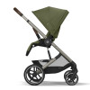 Cybex Balios S Lux 2025 - дитяча коляска 2в1, всесезонний візок, з великими колесами, телескопічне регулювання ручки, великий кошик до 10 кг • TPE Moss Green
