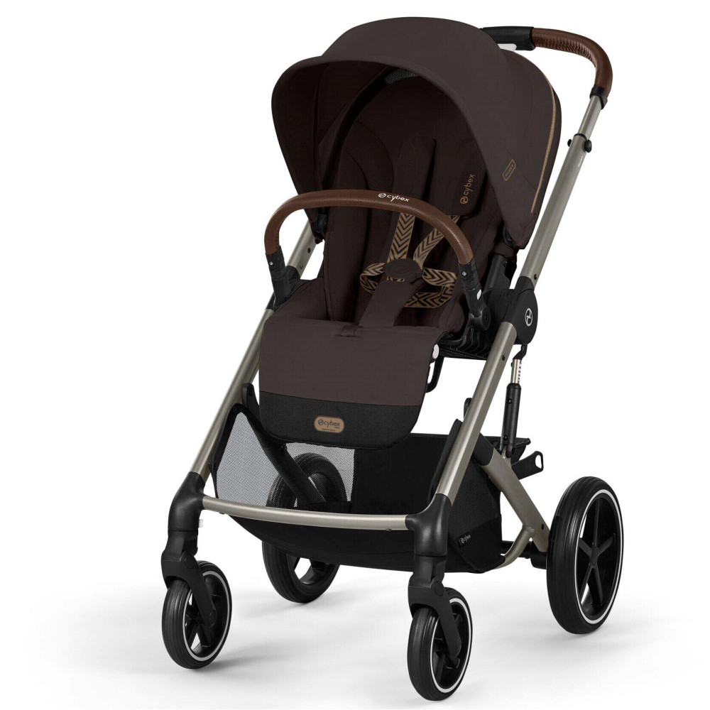 Cybex Balios S Lux 2025 - прогулочная коляска, всесезонная, с большими колесами, телескопическая регулировка ручки, большая корзина до 10 кг  • TPE Chocolate Brown