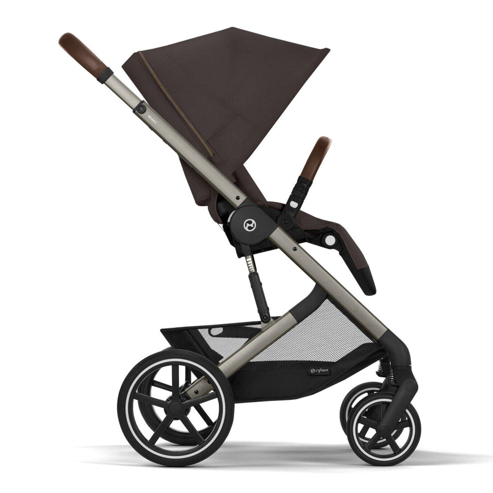 Cybex Balios S Lux 2025 - прогулочная коляска, всесезонная, с большими колесами, телескопическая регулировка ручки, большая корзина до 10 кг  • TPE Chocolate Brown