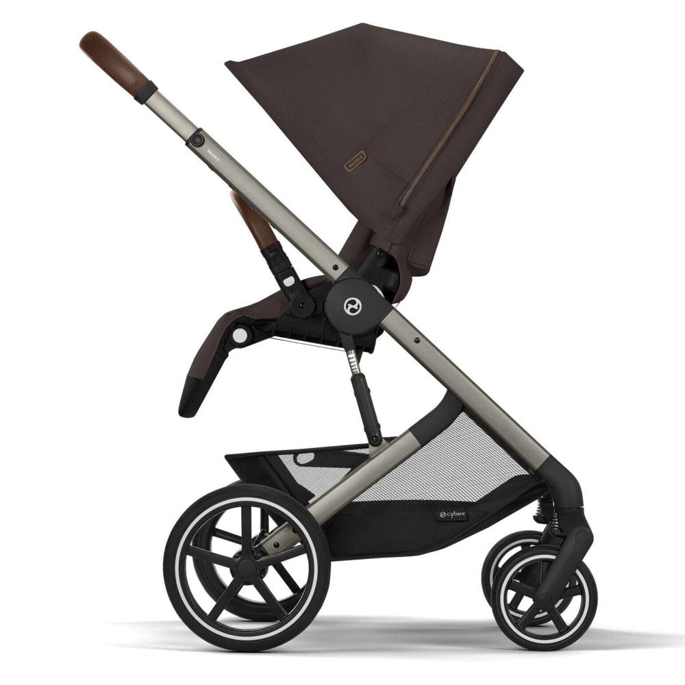 Cybex Balios S Lux 2025 - прогулочная коляска, всесезонная, с большими колесами, телескопическая регулировка ручки, большая корзина до 10 кг  • TPE Chocolate Brown