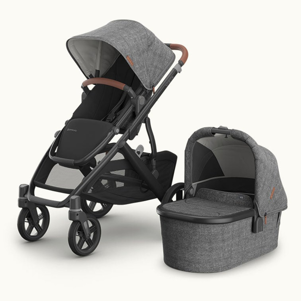 Uppababy Vista V3 - универсальная коляска 2 в 1, двойной и тройной режим, лёгкое складывание • Greyson