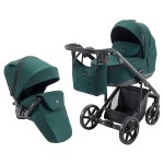 Adamex Dolce Lux - детская коляска 2 в 1, многофункциональная коляска для новорожденных • Forest (TK-156)