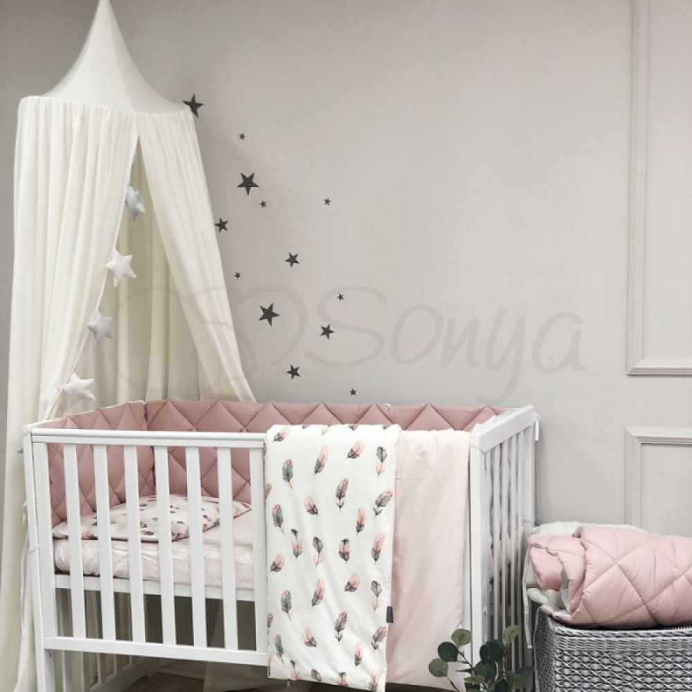 Постільний комплект Маленька Соня Baby Mix Перо 6 предметів пудра (0291404) 