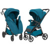 Carrello Bravo Carbon CRL-5530 - прогулянкова коляска для бездоріжжя, всесезонний візок з підсвіткою (телескопічна ручка) • Azure Blue