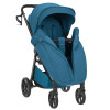 Carrello Bravo Carbon CRL-5530 - прогулянкова коляска для бездоріжжя, всесезонний візок з підсвіткою (телескопічна ручка) • Azure Blue
